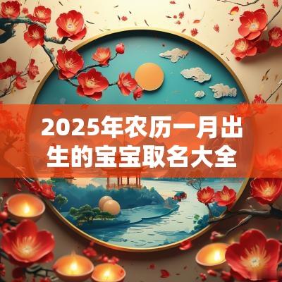 2025年农历一月出生的宝宝取名大全吉祥旺运的名字