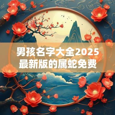 男孩名字大全2025最新版的属蛇免费（精选300个）