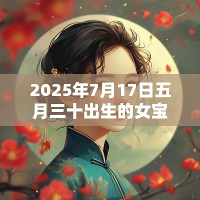 2025年7月17日五月三十出生的女宝宝生辰生辰八字