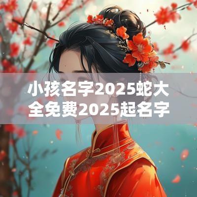 小孩名字2025蛇大全免费2025起名字女孩通用