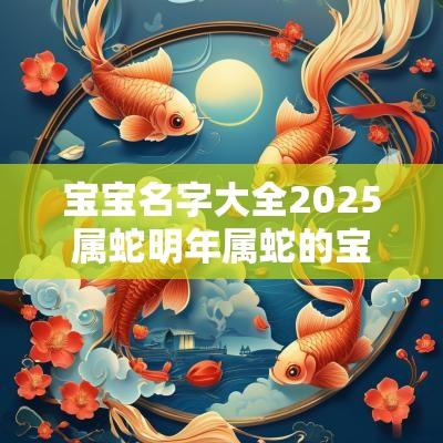 宝宝名字大全2025属蛇明年属蛇的宝宝起什么名字好