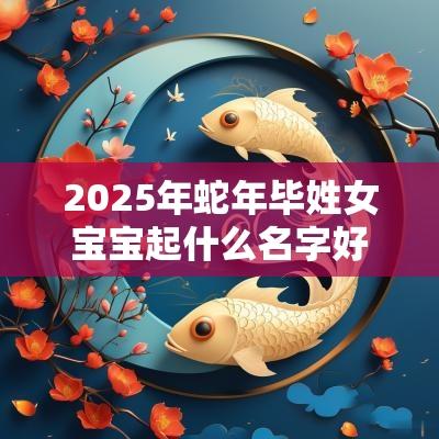 2025年蛇年毕姓女宝宝起什么名字好唯美的女孩起名