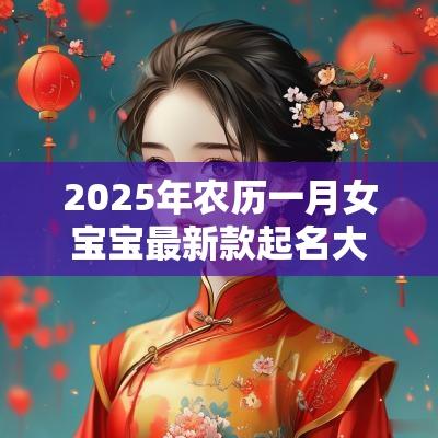 2025年农历一月女宝宝最新款起名大全唯美名字赏析