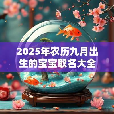 2025年农历九月出生的宝宝取名大全吉祥旺运的名字