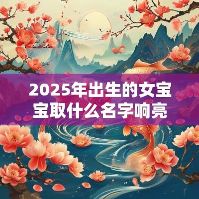 2025年出生的女宝宝取什么名字响亮大气的女生取名