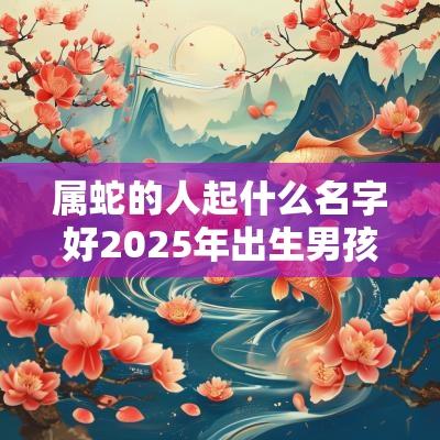属蛇的人起什么名字好2025年出生男孩取名大全免费
