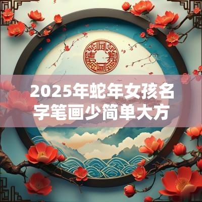 2025年蛇年女孩名字笔画少简单大方的女宝宝取名