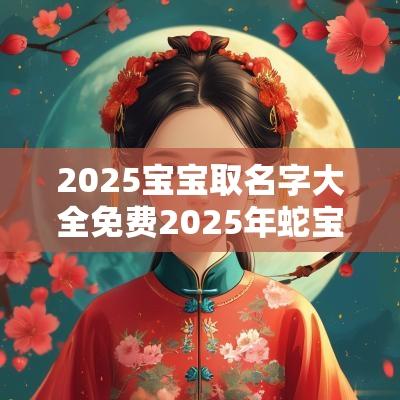 2025宝宝取名字大全免费2025年蛇宝宝免费取名