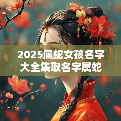 2025属蛇女孩名字大全集取名字属蛇女孩取什么字好