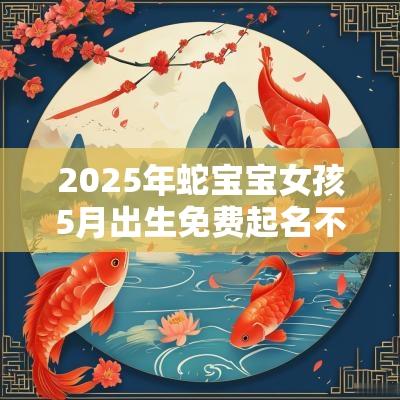 2025年蛇宝宝女孩5月出生免费起名不得不看的名字