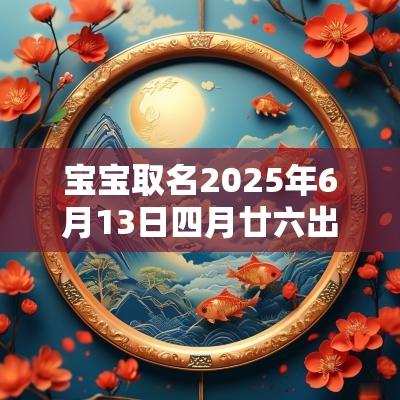 宝宝取名2025年6月13日四月廿六出生的女生起名
