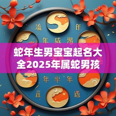 蛇年生男宝宝起名大全2025年属蛇男孩最吉利的名字