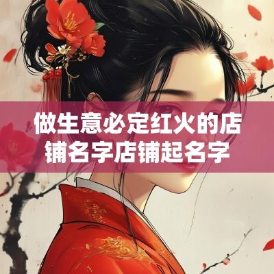 做生意必定红火的店铺名字店铺起名字大全免费2025