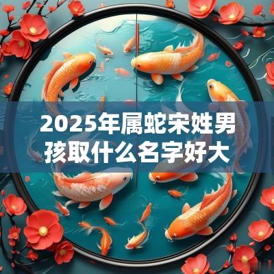 2025年属蛇宋姓男孩取什么名字好大气高昂的男生起名