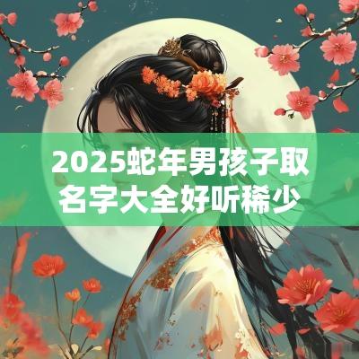2025蛇年男孩子取名字大全好听稀少的男孩名字简单