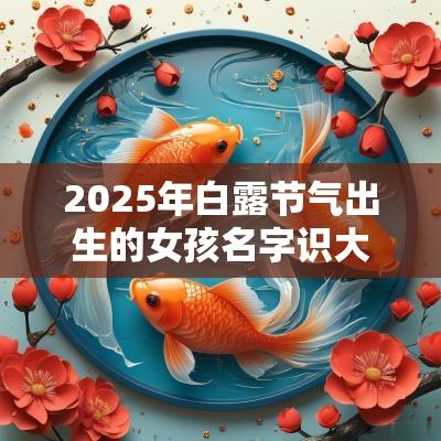 2025年白露节气出生的女孩名字识大体好名字分享