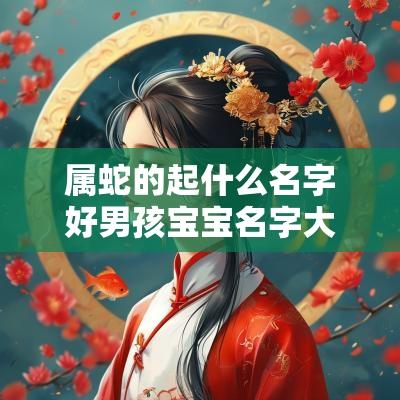 属蛇的起什么名字好男孩宝宝名字大全2025属蛇男孩