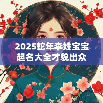 2025蛇年李姓宝宝起名大全才貌出众的小孩名字李氏