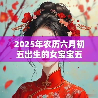 2025年农历六月初五出生的女宝宝五行缺金大气的名字