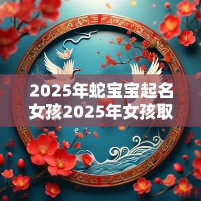 2025年蛇宝宝起名女孩2025年女孩取名名字大全