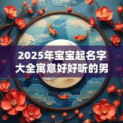 2025年宝宝起名字大全寓意好好听的男宝宝名字大全