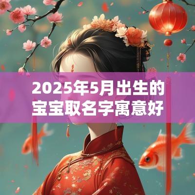 2025年5月出生的宝宝取名字寓意好的男孩名字大全