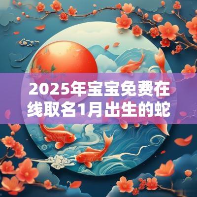 2025年宝宝免费在线取名1月出生的蛇宝宝性格解析