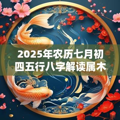 2025年农历七月初四五行八字解读属木的起名宜用字