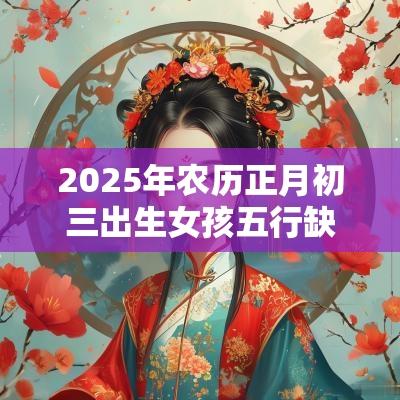 2025年农历正月初三出生女孩五行缺金取名补齐五行