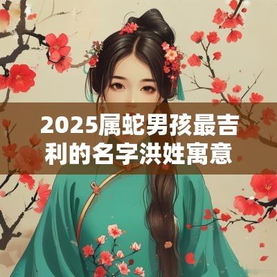 2025属蛇男孩最吉利的名字洪姓寓意美好的名字大全