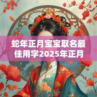 蛇年正月宝宝取名最佳用字2025年正月最旺男孩名字
