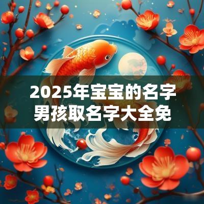 2025年宝宝的名字男孩取名字大全免费查询2025