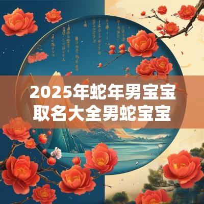 2025年蛇年男宝宝取名大全男蛇宝宝取什么名字最好