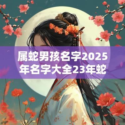 属蛇男孩名字2025年名字大全23年蛇宝宝男孩名字