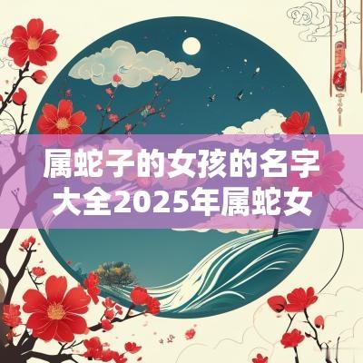 属蛇子的女孩的名字大全2025年属蛇女孩取名宜用字