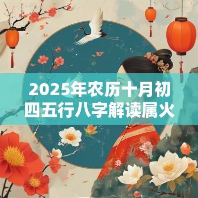 2025年农历十月初四五行八字解读属火的起名宜用字