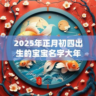 2025年正月初四出生的宝宝名字大年初四的宝宝名字