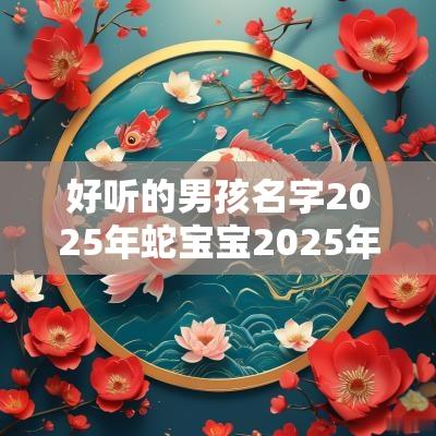 好听的男孩名字2025年蛇宝宝2025年蛇宝宝男名