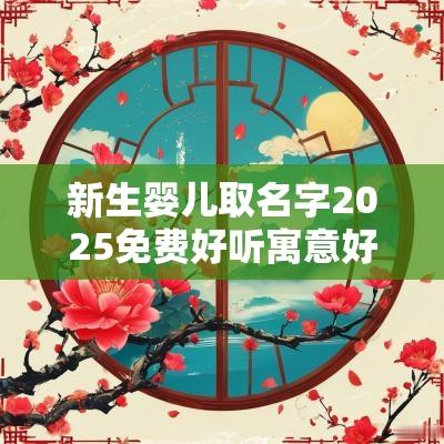 新生婴儿取名字2025免费好听寓意好的蛇年宝宝名字