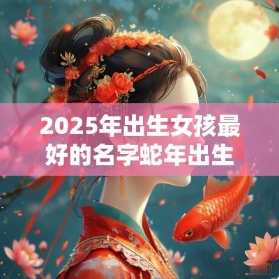 2025年出生女孩最好的名字蛇年出生的宝宝取名宝典