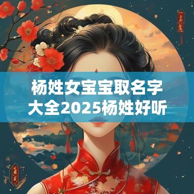 杨姓女宝宝取名字大全2025杨姓好听稀少的女孩名字