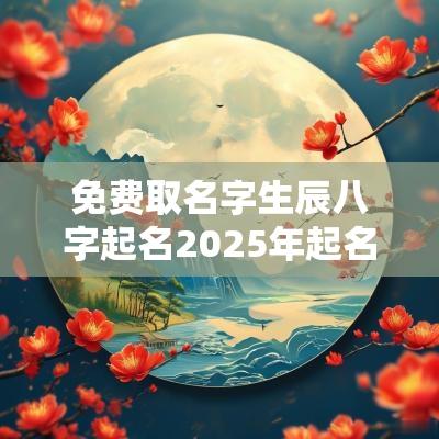 免费取名字生辰八字起名2025年起名字大全免费取名