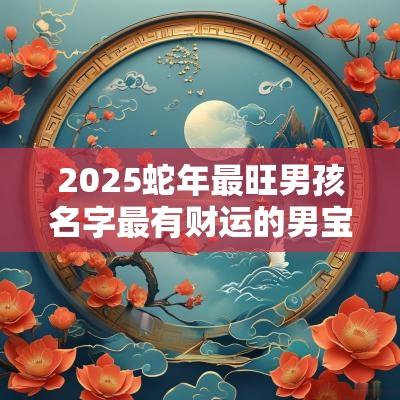 2025蛇年最旺男孩名字最有财运的男宝宝好名字推荐