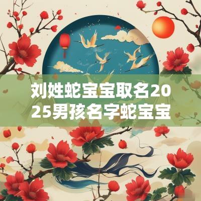 刘姓蛇宝宝取名2025男孩名字蛇宝宝取名字大全男孩