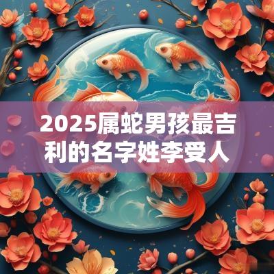 2025属蛇男孩最吉利的名字姓李受人喜欢的名字合集