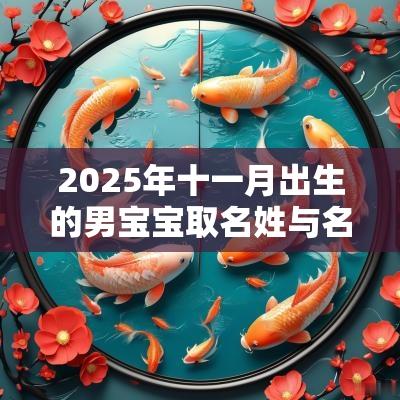 2025年十一月出生的男宝宝取名姓与名的搭配要和谐