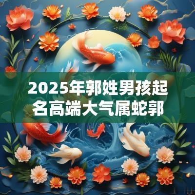 2025年郭姓男孩起名高端大气属蛇郭氏热门男孩名字