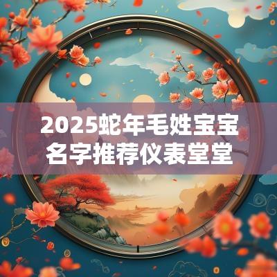 2025蛇年毛姓宝宝名字推荐仪表堂堂的毛氏小孩起名