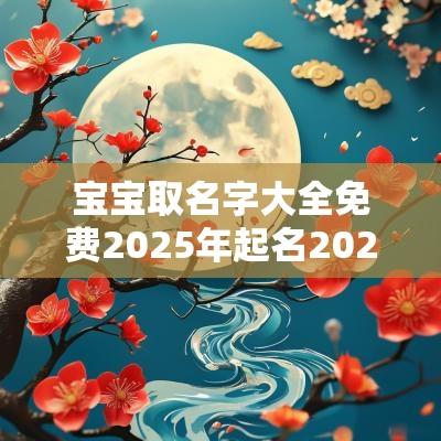 宝宝取名字大全免费2025年起名2025女宝宝免费