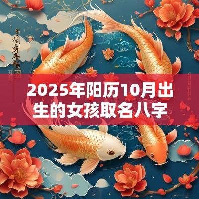 2025年阳历10月出生的女孩取名八字解析高分起名